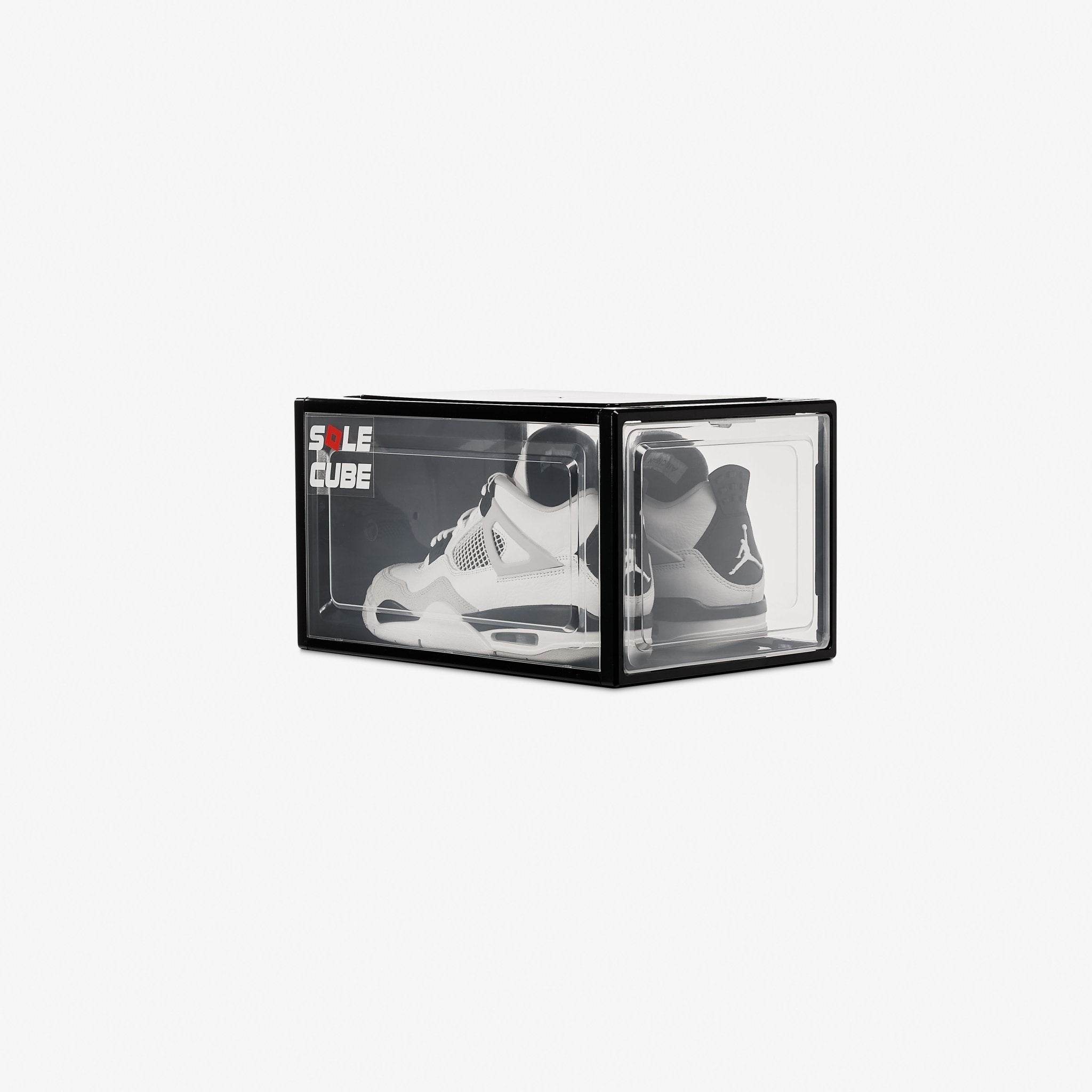 SoleCube | Black Dropfront Sneaker Display Storage Box - SoleCube