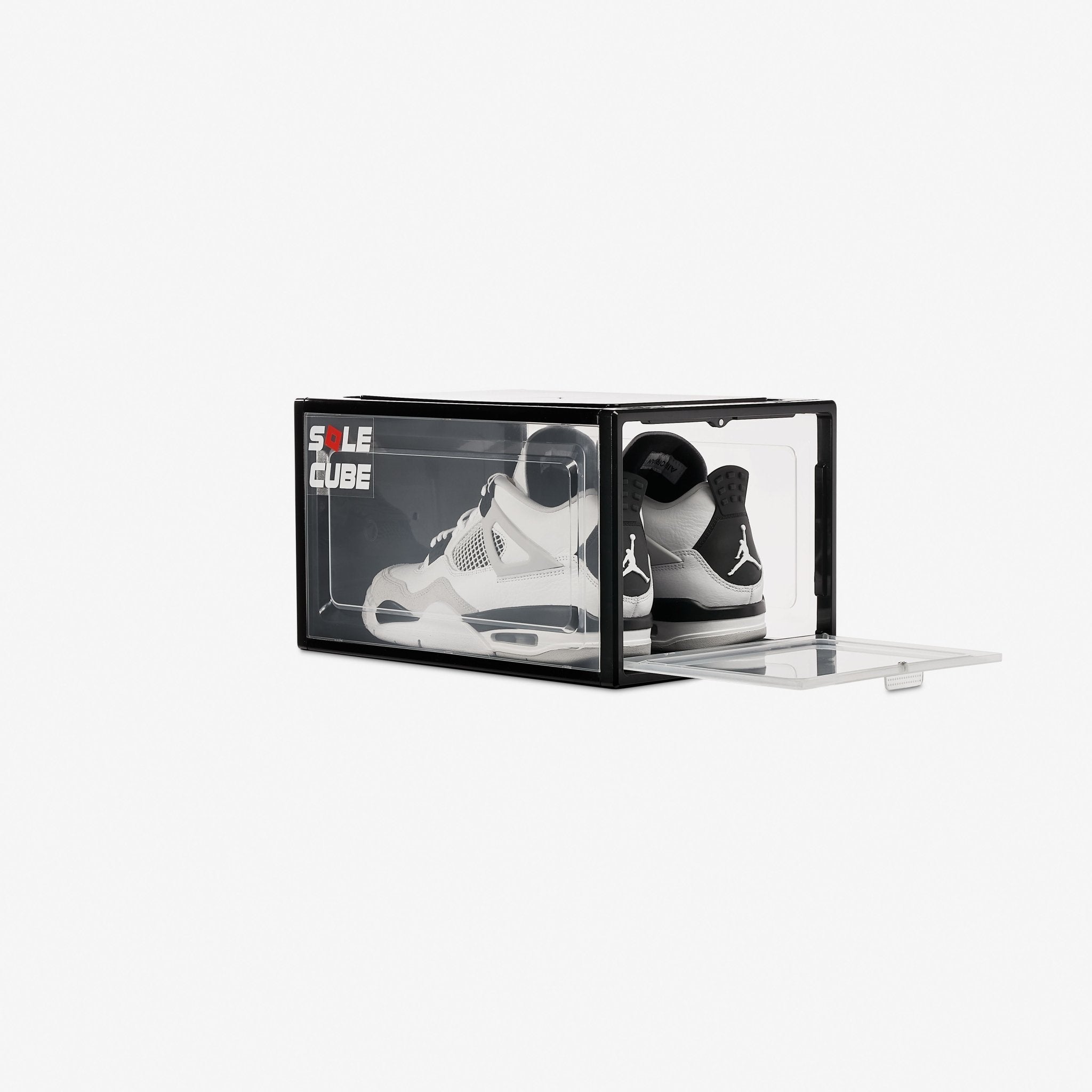 SoleCube | Black Dropfront Sneaker Display Storage Box - SoleCube
