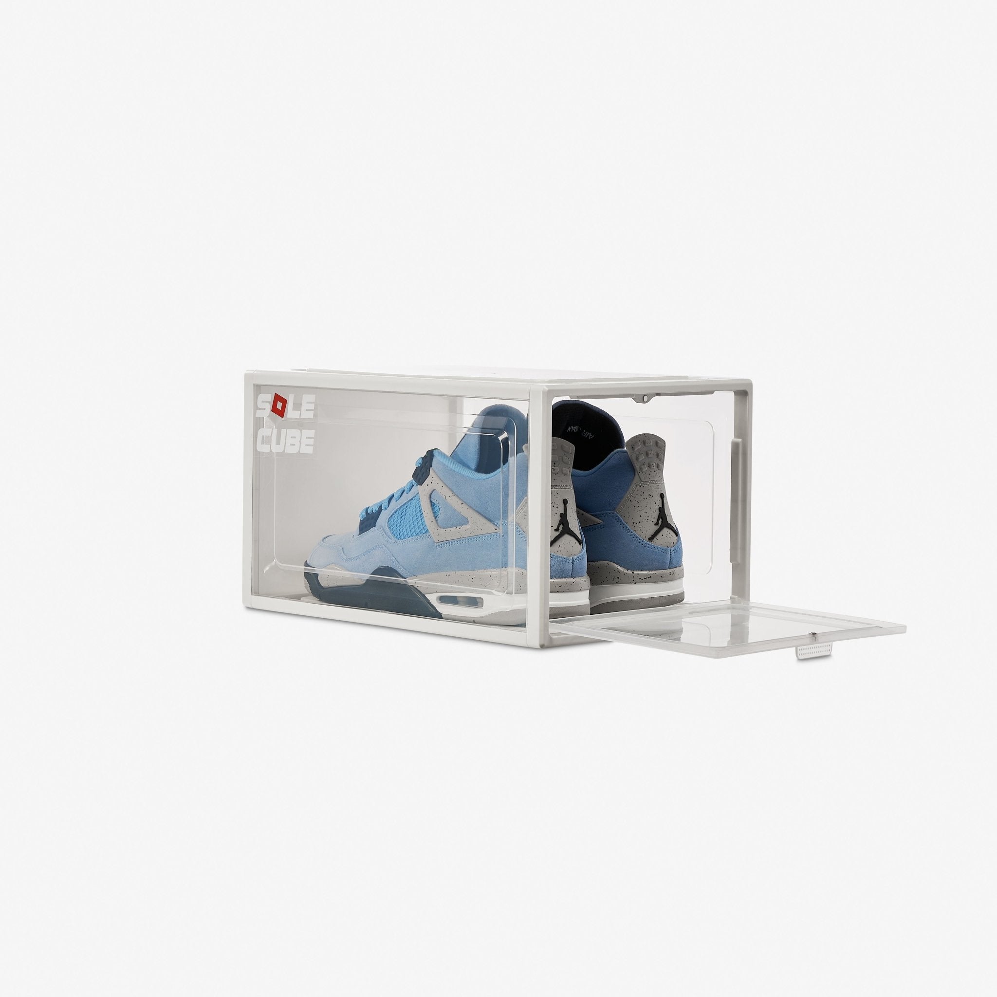 SoleCube | White Dropfront Shoe Display Storage Box - SoleCube