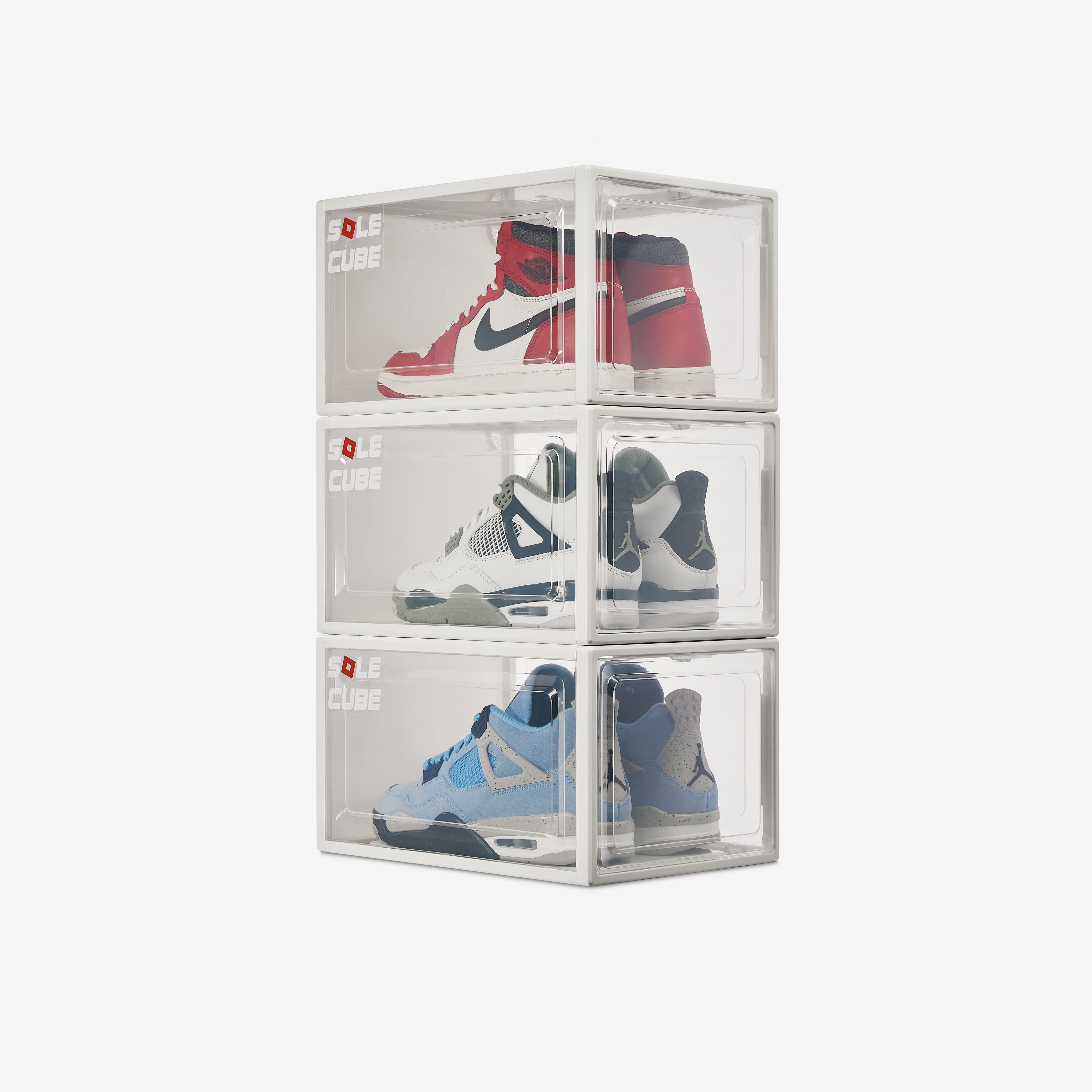 SoleCube - White 'Dropfront' Sneaker Display Storage Box