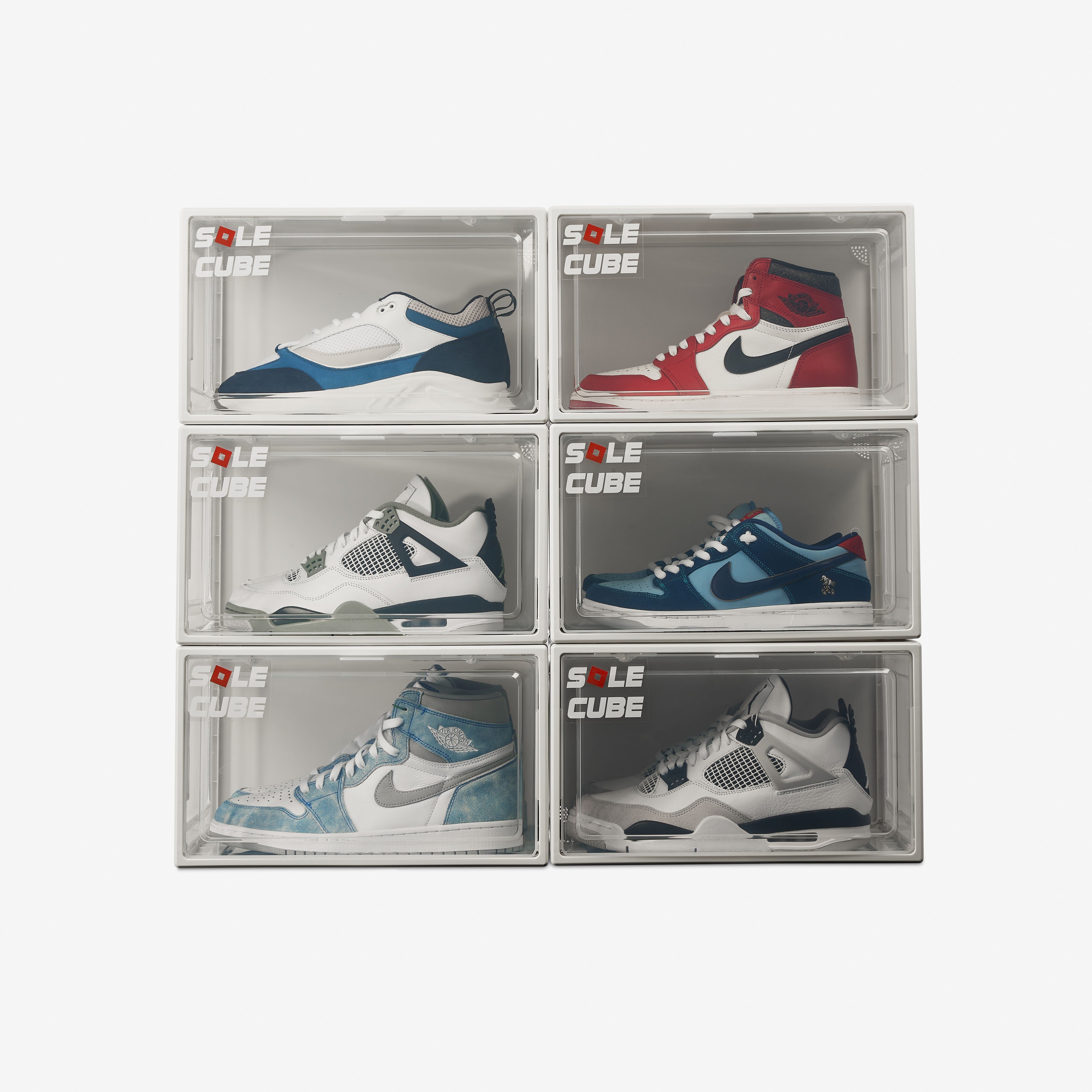 SoleCube - White 'Dropside' Sneaker Display Storage Box