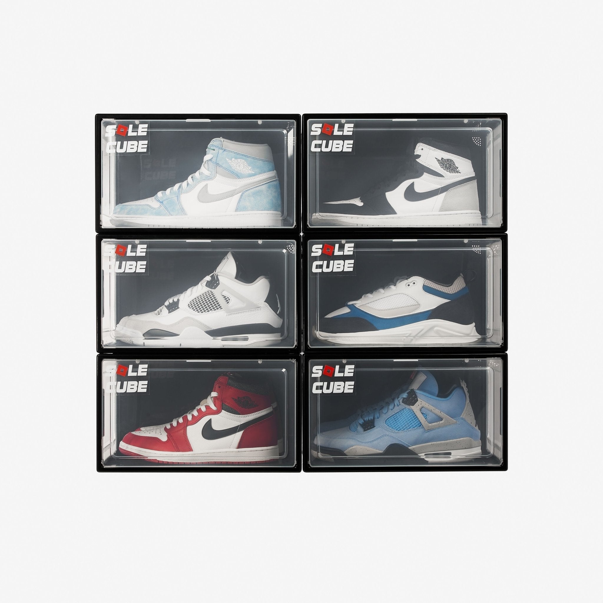 SoleCube | Black Dropside Sneaker Display Storage Box. - SoleCube