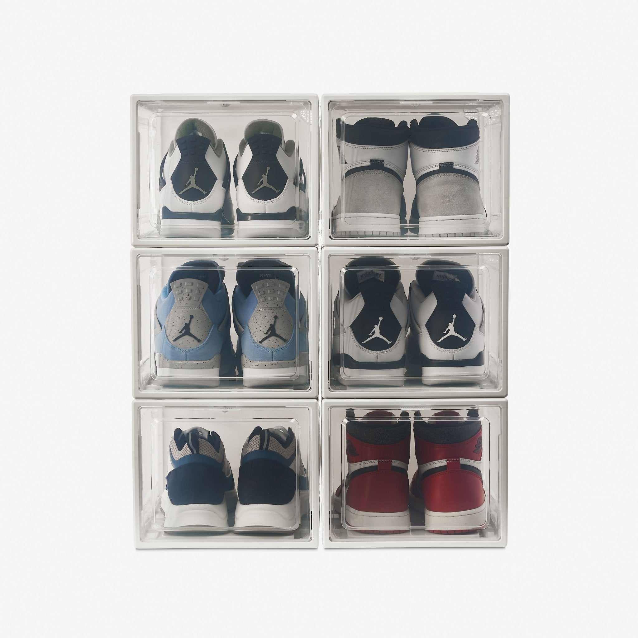 SoleCube | White Dropfront Shoe Display Storage Box - SoleCube