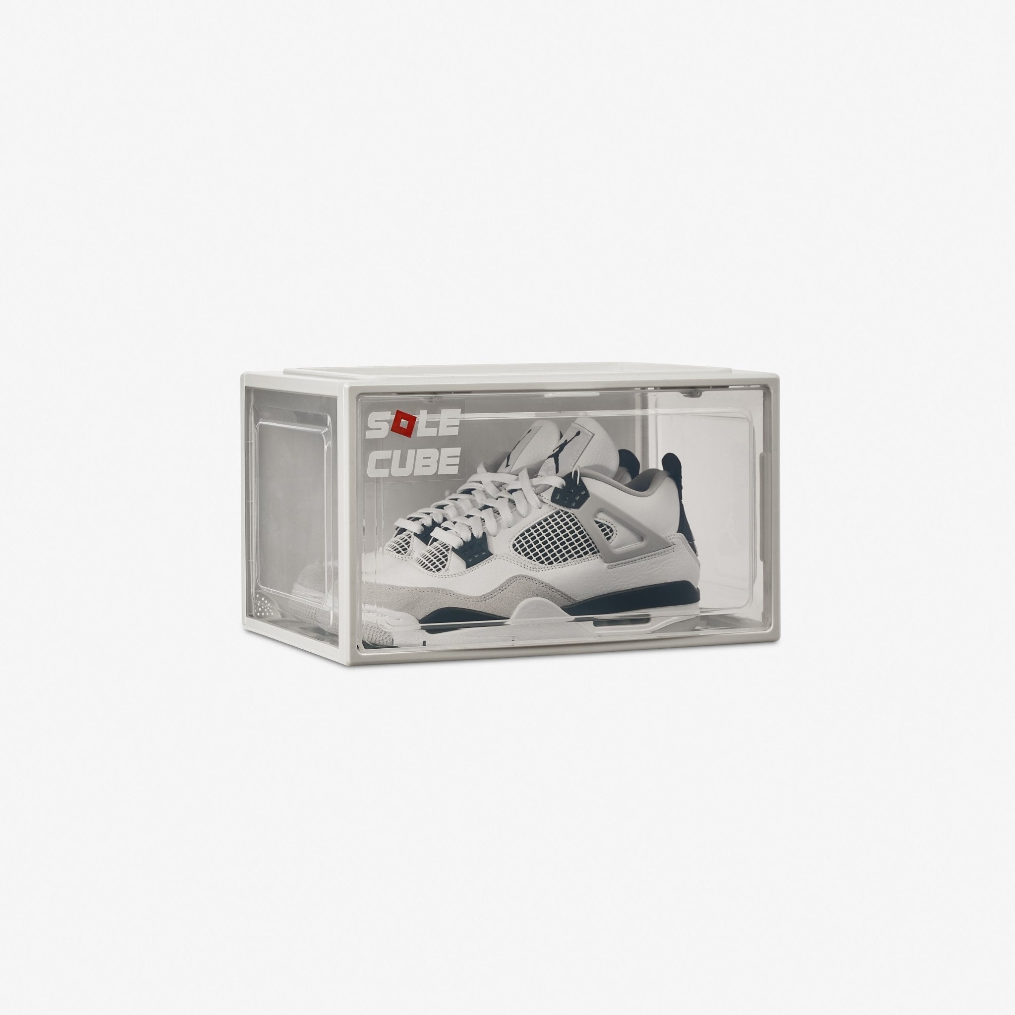 SoleCube | White Dropside Sneaker Display Storage Box - SoleCube